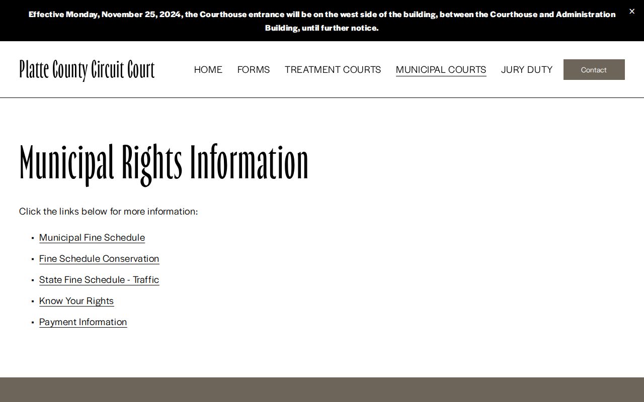 Platte County municipal court information hub